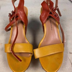 Wedge with platform heels